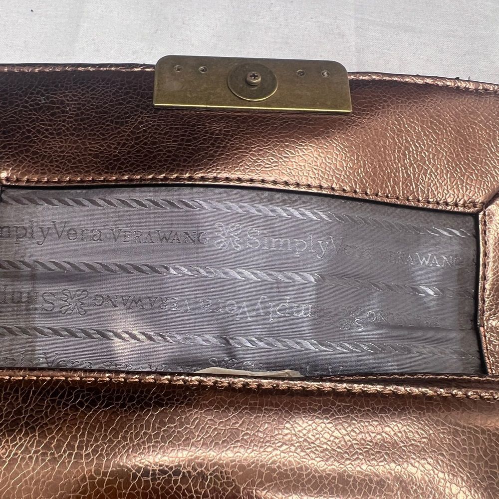 Simply Vera Metallic Bronze/Sequin Clutch/Shoulder Bag - Picture 4 of 15